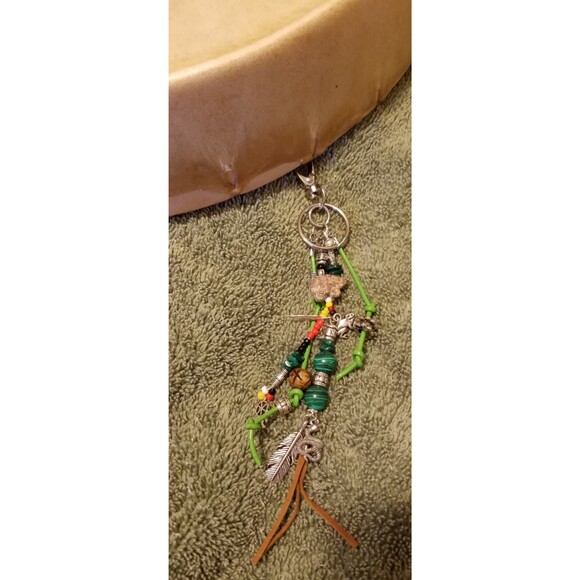 Snake Key Ring Medicine Wheel Totem - for Purse, Drum, Car & Bookmark - Picture 3 of 6